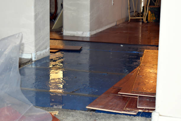 Professional Burst Pipe Water Damage technician working in Abbott, TX